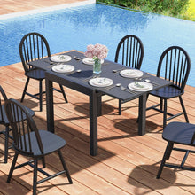 Load image into Gallery viewer, Table de Jardin Extensible en Aluminium Ajustable de 80 à 160 CM Table à Manger Rectangulaire pour 4-6 Personnes Gris/Naturel -