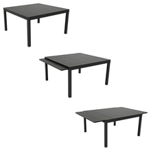 Load image into Gallery viewer, Salon de jardin extensible 10 places de 140/200cm en textilène gris - aluminium anthracite VENEZIA -