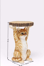 Load image into Gallery viewer, Kare Design Table d'Appoint Animal Ms. Cat, Chat, Marron/Orange, Rond, Diamètre 33 cm, Table de Salon, Meuble, Cadeau, Deco Intérieur, Décoration Chambre, Maison