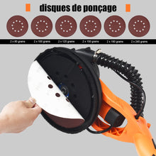 Load image into Gallery viewer, Ponceuse de Plaque de Plâtre 750W avec Lumière LED 6 Vitesses Variables 800-1750 tr/min -