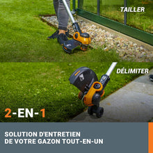 Load image into Gallery viewer, Pack Pro+ Tondeuse à Gazon 40V 460m² + Coupe-Bordures 20V + 2 Batteries 4Ah et 1 Batterie 2Ah + Chargeur Double et Chargeur Simple (Idéal pour l'Entretien du Jardin)