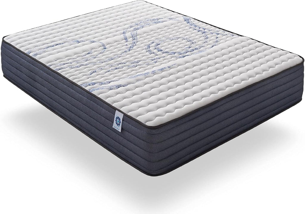 NATURALEX - Matelas PerfectSleep 160x200 cm - 30 cm - Soutien Mousse à mémoire de Forme - Accueil Blue Latex - Confort Ferme - Respirant - 7 Zones - Réversible - Haute Densité - Fabriqué en Europe