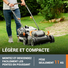 Load image into Gallery viewer, Pack Pro+ Tondeuse à Gazon 40V 460m² + Coupe-Bordures 20V + 2 Batteries 4Ah et 1 Batterie 2Ah + Chargeur Double et Chargeur Simple (Idéal pour l'Entretien du Jardin)