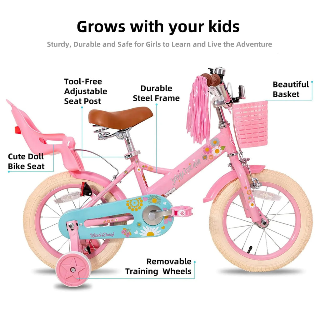 Bicicletta per bambini Little Daisy 14 pollici per ragazze -