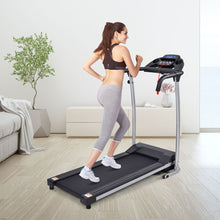 Load image into Gallery viewer, Tapis de Course Électrique Pliable avec Écran et Moniteur de Fréquence Cardiaque avec Vitesse de 1 à 10 km/h et 12 Programmes Noir -