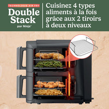 Load image into Gallery viewer, Foodi FlexDrawer Air Fryer,Dual Zone Avec Sparateur Amovible,Grand Tiroir de 10,4 L,7-en-1,Double Zone,Sans Huile,Pices Antiadhsives Compatibles Au Lave-Vaisselle,Noir AF500EU
