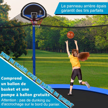 Load image into Gallery viewer, Trampoline d'Extrieur 脴366 cm Trampoline avec Panier de Basket Filet de Protection Trampoline pour Enfants et Adultes -