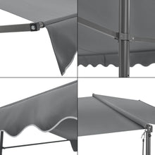 Load image into Gallery viewer, Store banne autoportant à double pente 400 x 300 x 260 cm gris foncé 03_0008294 -