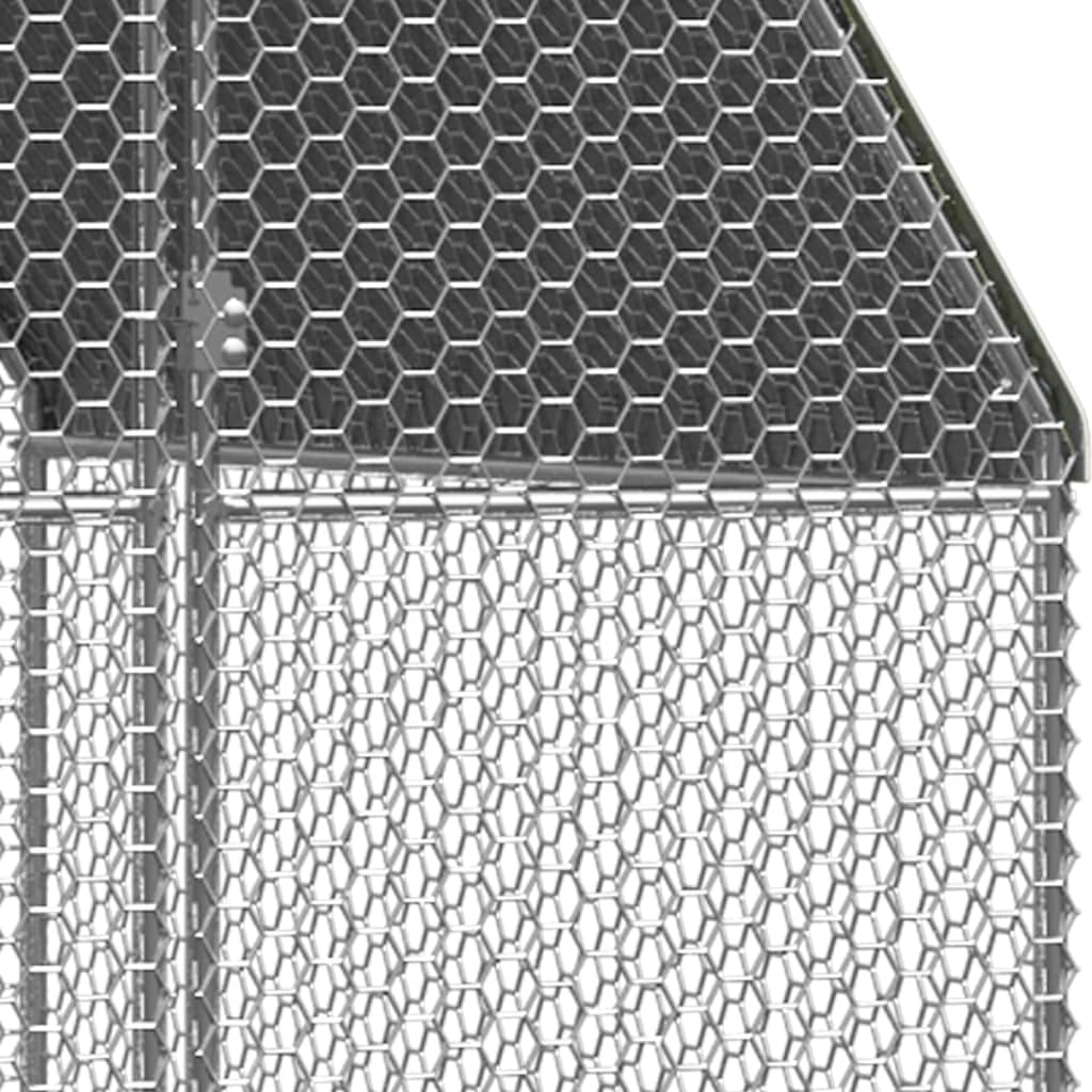 Poulailler d'extérieur 3 x 12 x 2 m acier galvanisé toit en PE 02_0001693 -