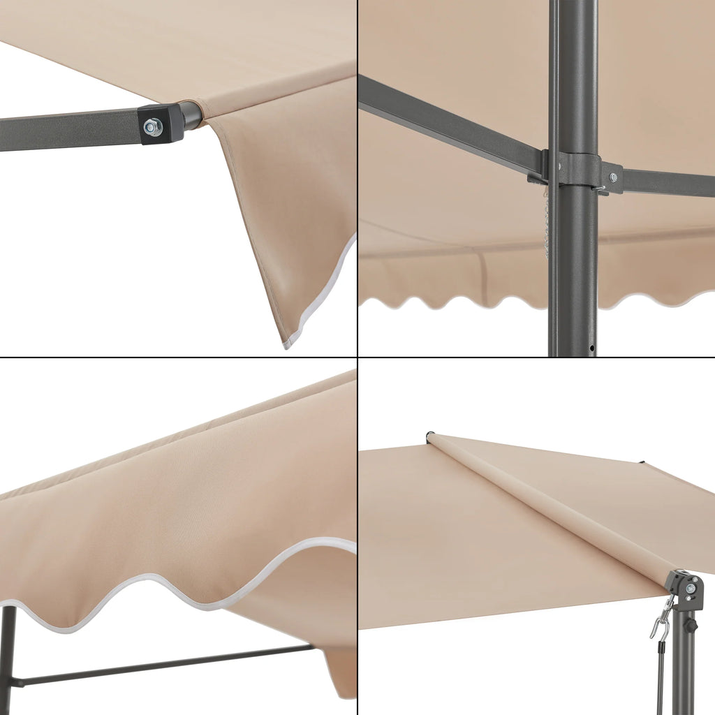 Store banne autoportant à double pente 400 x 300 x 260 cm sable 03_0008295 -