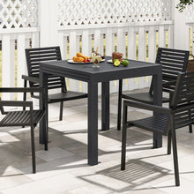 Load image into Gallery viewer, Table de Jardin Extensible en Aluminium Ajustable de 80 à 160 CM Table à Manger Extérieure Plateau à Lattes pour 4-6 Personnes Gris Foncé -