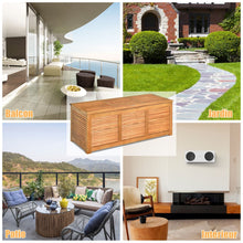 Load image into Gallery viewer, Malle en Bois d’Acacia Coffre Boîte de Rangement 120 x 45 x 45 cm Charge Max 150KG pour Terrasse Jardin ou Cour Nature -