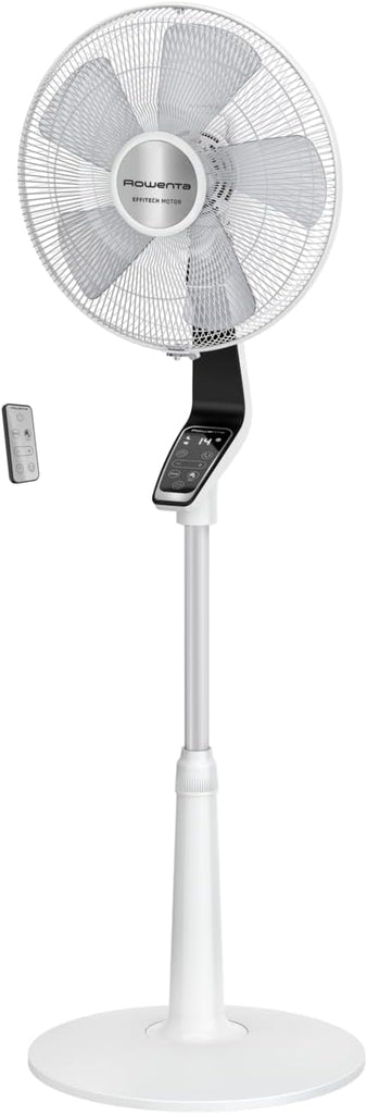 Rowenta Turbo Silence Extreme Ventilateur sur pied, Puissant, Silencieux, Écoénergétique, Design, Timer 12h, Télécommande VU5690F0