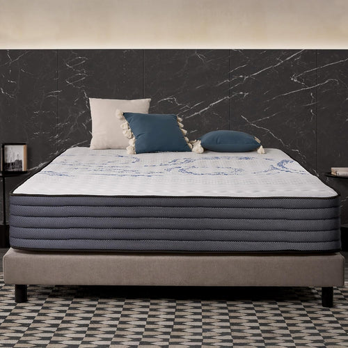 NATURALEX - Matelas PerfectSleep 140x190 cm - 30 cm - Soutien Mousse à mémoire de Forme - Accueil Blue Latex - Confort Ferme - Respirant - 7 Zones - Réversible - Haute Densité - Fabriqué en Europe