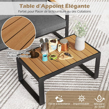 Load image into Gallery viewer, Salon de Jardin 2 Pièces avec Table Basse Causeuse Ensemble de Meubles d'Extérieur en Aluminium avec Accoudoirs Gris -