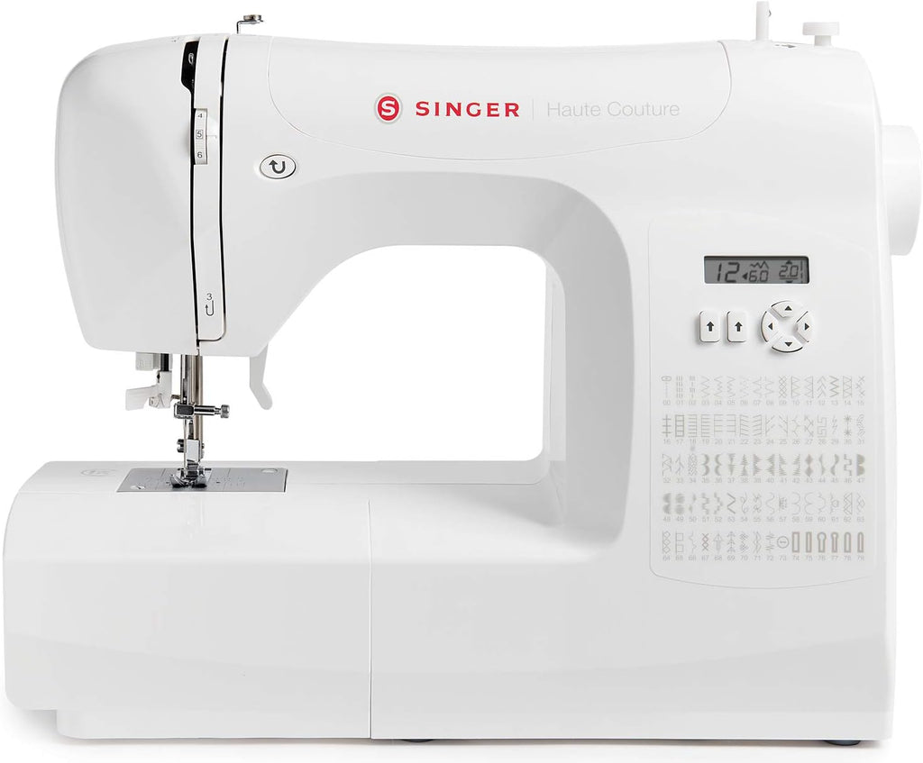 Haute Couture F527C Machine  coudre lectronique Professionnelle,80 points,utilitaires,lastiques,dcoratifs,Facile pour Dbutants Electrique Portable,Maison