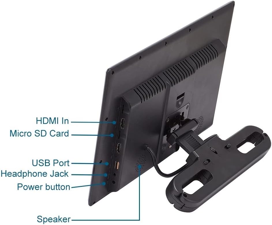 Lecteur vido HD 13,3 pouces (1080p) pour appuie-t锚te de voiture,Android 9.0,avec support de montage,cran tactile IPS 2 Go + 32 Go