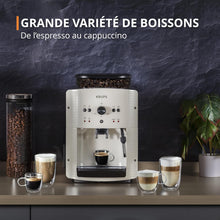 Load image into Gallery viewer, Machine à café grain,1,7 L,2 tasses en simultané,Nettoyage automatique,Buse vapeur pour Cappuccino,Cafetière espresso,Essential noire YY8125FD,Noir -