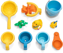 Load image into Gallery viewer, Rain Shower Splash Table d'eau avec 13 Accessoires - Bleu &amp; Vert | Table Jeux d'eau | Table d’activité pour Le Jardin,Table Activité Eau | Table d'eau Extérieur