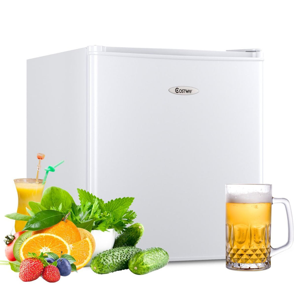 Mini Rfrigrateur 48L,2 niveaux et porte-bouteille,bac  lgumes,Silencieux 230V,46 x 44 x 49 cm,Blanc -
