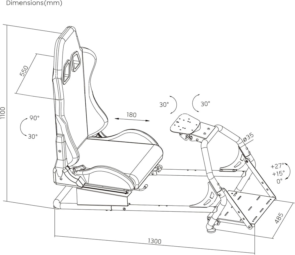 OPLITE GT3 Superfast V2 est un cockpit de simulation de conduite de type GT/Rallye,idéal pour une introduction au SIMRACING