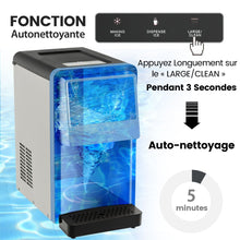 Load image into Gallery viewer, Machine  Glaons 27kg/24h Machine  Ppites  Affichage LED de Comptoir avec Capteur Infrarouge et Autonettoyant Stockage de glace : 4 kg -