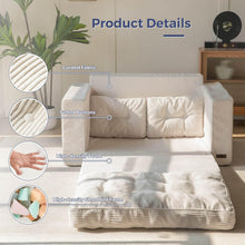 Load image into Gallery viewer, MAXYOYO Canapé-lit Convertible, Matelas Pliable Adulte Convertible Canapé-lit avec 2 Oreillers, Lit d'Appoint Surface de Couchage 101x196CM, Canapé pour Salon, Chambre à Coucher