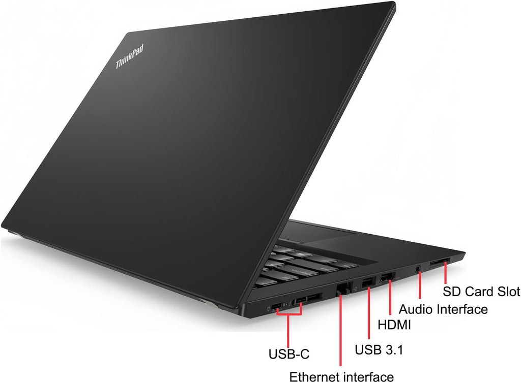 Lenovo ThinkPad T480s Ordinateur portable professionnel 14" FHD (1920 x 1080) Intel Core i7-8650U jusqu'à 4 2 GHz RAM DDR4 16 Go SSD 512 Go CAM Bluetooth Windows 11 Pro (renouvelé)