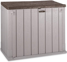 Load image into Gallery viewer, Toomax Stora Way Boîte à Outils d'extérieur en polypropylène recyclé avec Effet Bois (842L,Gris Taupe/Marron)