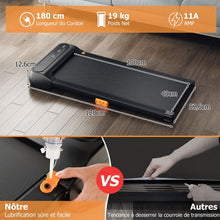 Load image into Gallery viewer, Tapis de Course et de Marche avec 12 Programmes Prdfinis Tlcommande et cran Tactile Led Machine de Jogging et de Marche Capacit 120 Kg Noir -