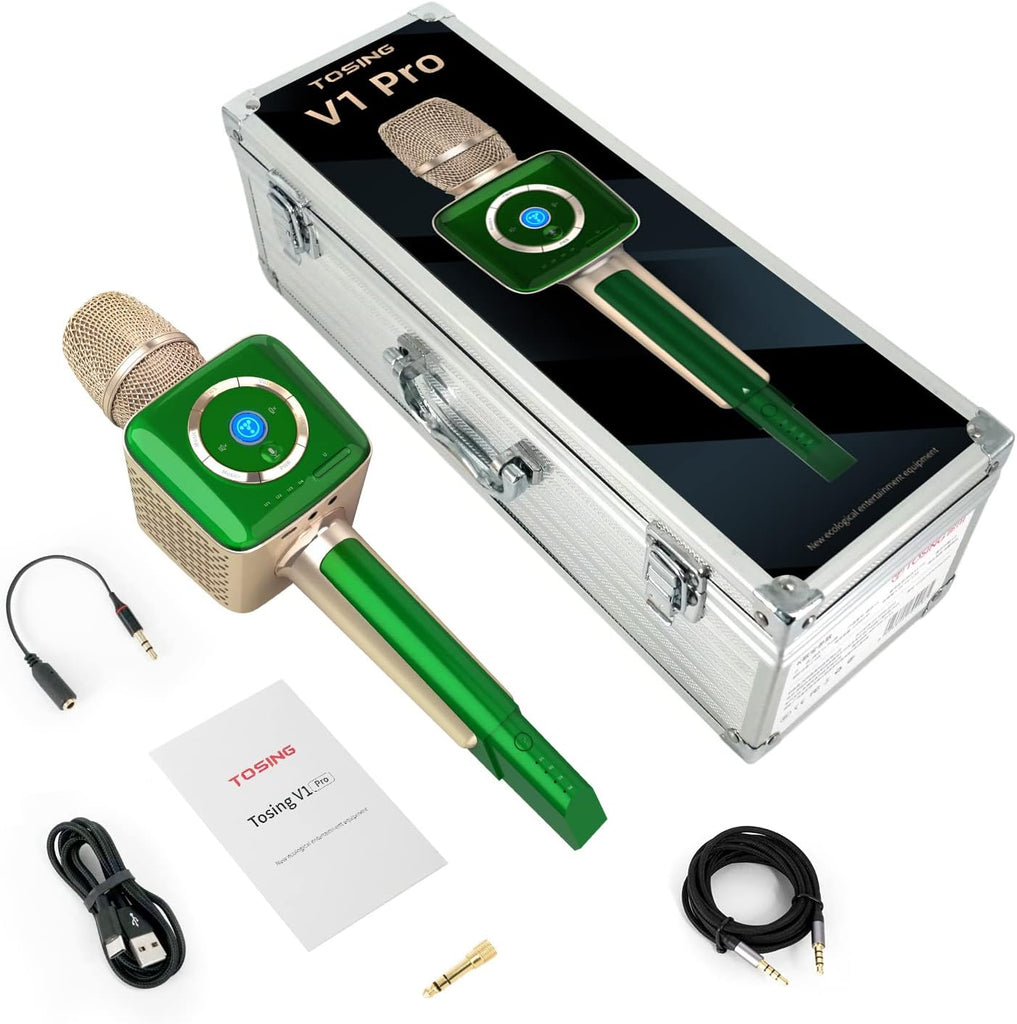 TOSING V1 Pro Professionnel 20W Machine karaoké pour Adultes/Microphone au lit,Récepteur U-Segment Lien vers Haut-Parleur Bluetooth Chanter AMP/TV/PC/Voitures/Smartphone