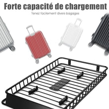 Load image into Gallery viewer, Porte-Bagages de Toit Universel 162 CM avec Capacité de 68 KG Galerie de Toit pour le Voyage et le Rangement Noir -