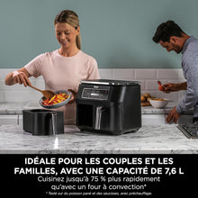 Load image into Gallery viewer, Foodi FlexDrawer Air Fryer,Dual Zone Avec Sparateur Amovible,Grand Tiroir de 10,4 L,7-en-1,Double Zone,Sans Huile,Pices Antiadhsives Compatibles Au Lave-Vaisselle,Noir AF500EU