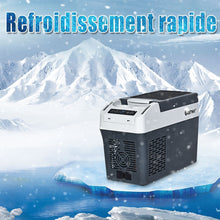 Load image into Gallery viewer, Réfrigérateur Congélateur de Voiture 12L Portable Compresseur -20°C à +10°C Ampoules LED 2 Porte-gobelets 23x53x36cm -
