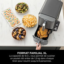 Load image into Gallery viewer, Foodi FlexDrawer Air Fryer,Dual Zone Avec Sparateur Amovible,Grand Tiroir de 10,4 L,7-en-1,Double Zone,Sans Huile,Pices Antiadhsives Compatibles Au Lave-Vaisselle,Noir AF500EU