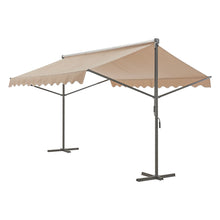 Load image into Gallery viewer, Store banne autoportant  double pente 400 x 300 x 260 cm sable 03_0008295 -
