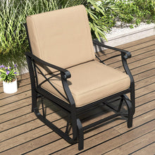 Load image into Gallery viewer, Tangkula Patio Glider Rocking Chair with Metal Frame and Thick Cushions